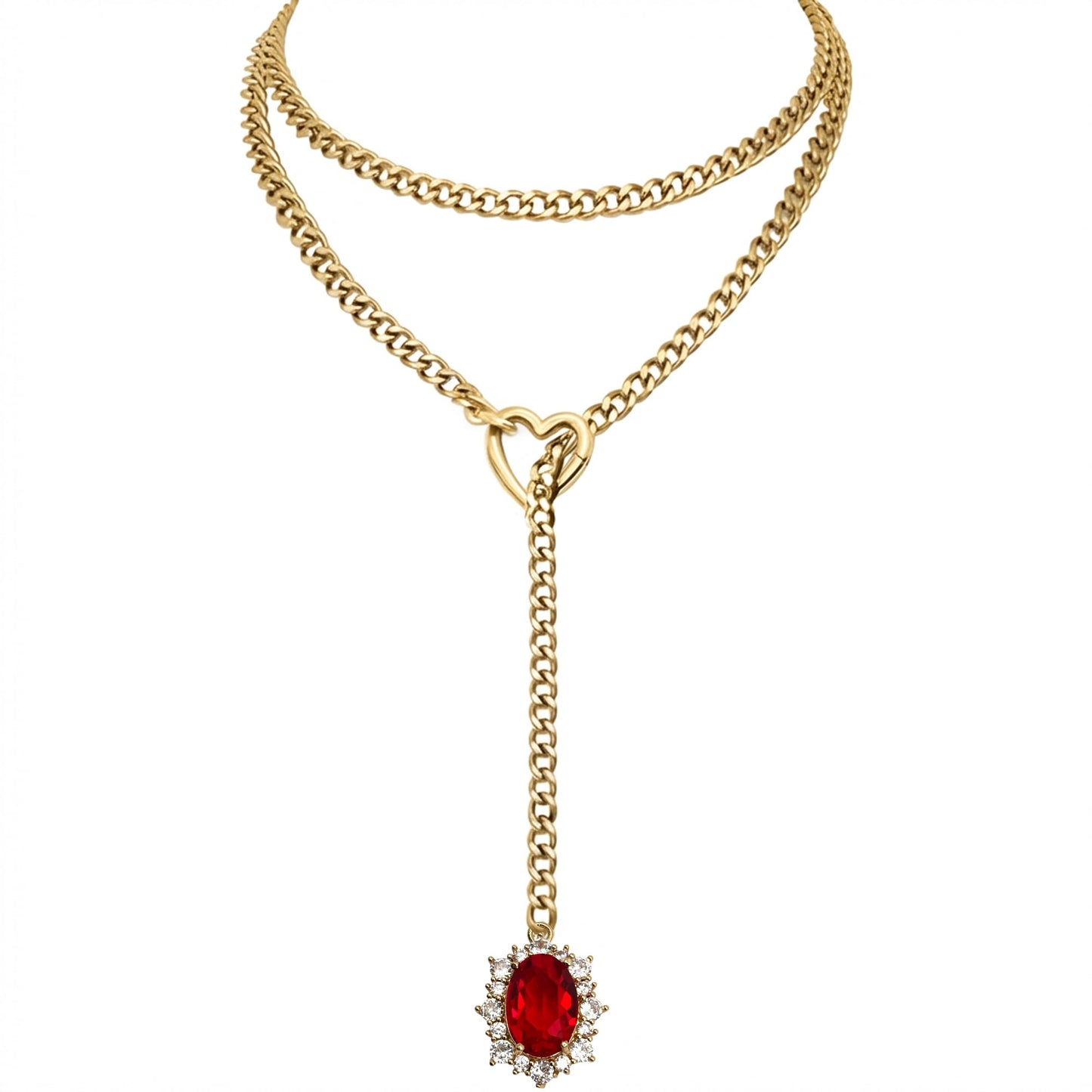 EVERGLIMP — Rhinestone Pendant Necklace