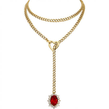EVERGLIMP — Rhinestone Pendant Necklace