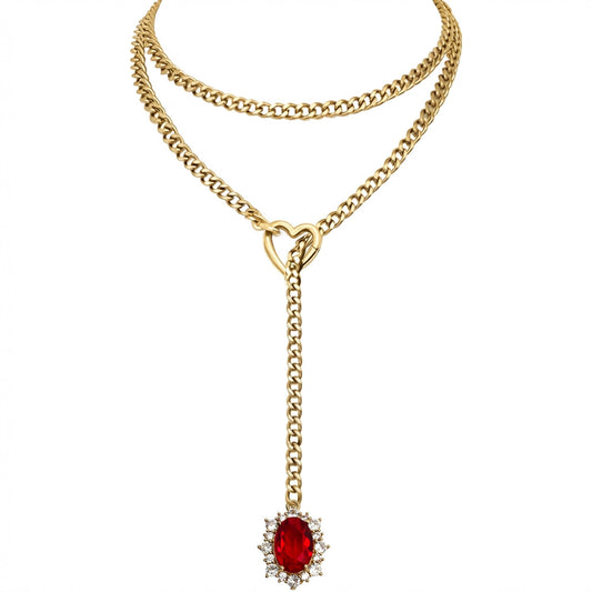EVERGLIMP — Rhinestone Pendant Necklace
