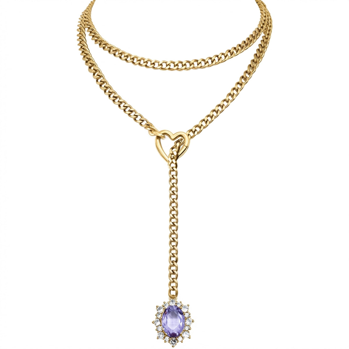EVERGLIMP — Rhinestone Pendant Necklace