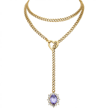 EVERGLIMP — Rhinestone Pendant Necklace