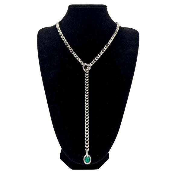 Crystal Heart Slip Chain