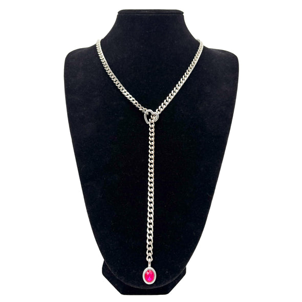 Crystal Heart Slip Chain