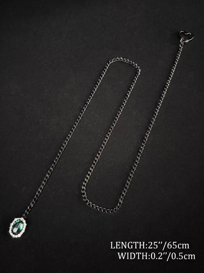 EVERGLIMP — Rhinestone Pendant Necklace