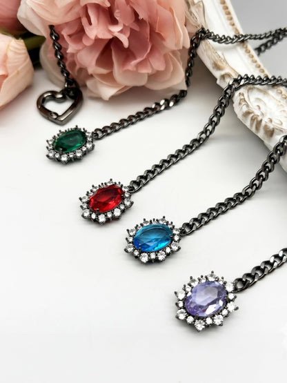 EVERGLIMP — Rhinestone Pendant Necklace