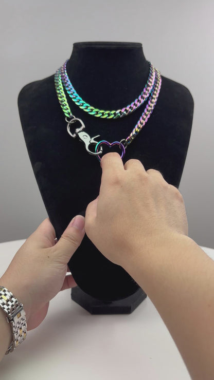 Heart Slip Chain Necklace For Women/Man