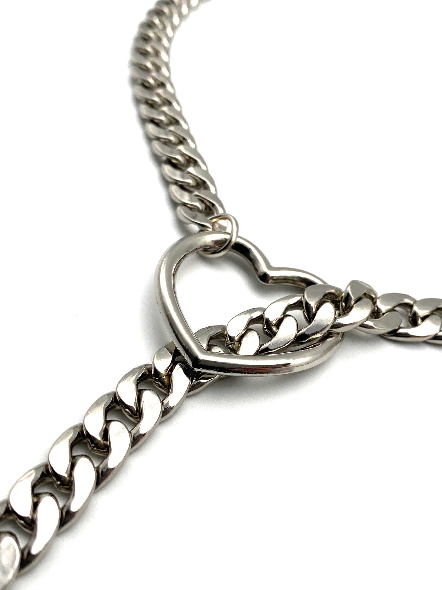 EverGlimp Heart Slip Chain Necklace For Women/Man(Sliver,Gold,Black)